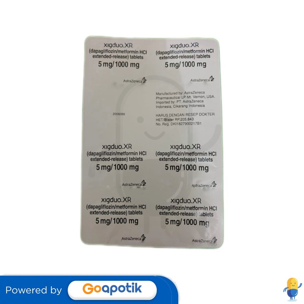 Xigduo Xr 5/1000 Mg Strip 7 Tablet