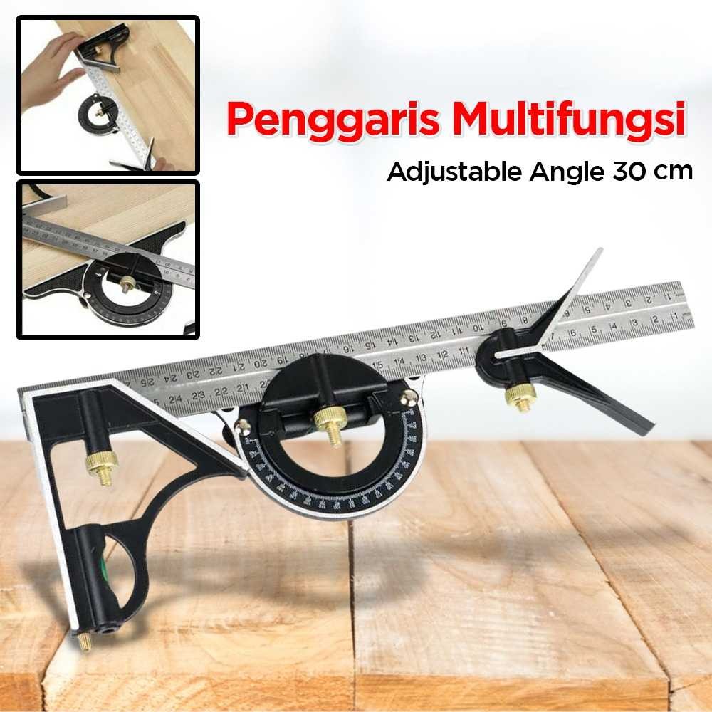 

SILVERLINE Penggaris Multifungsi Adjustable Angle Ruler Set 30cm - 991857 -EXN