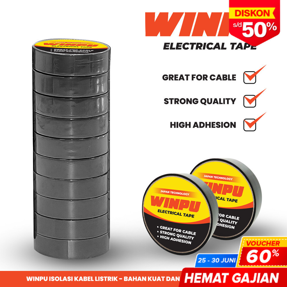 

Winpu Electtrical Tape / Isolasi Kabel Listrik