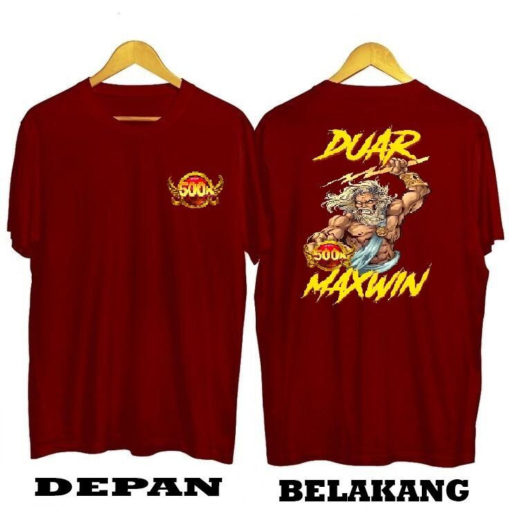 Kaos Zeus Duar 500x Maxwin , Atasan Pria game slot zeus T-SHIRT