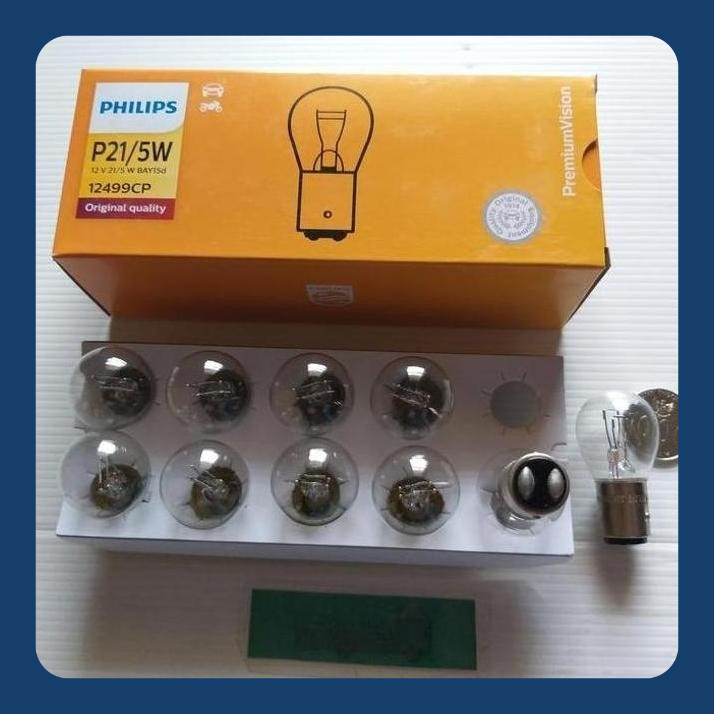 | CC | BOHLAM REM STOP PHILIPS 12499 12V P21/5W KAKI 2 BESAR BENING HARGA 1PC