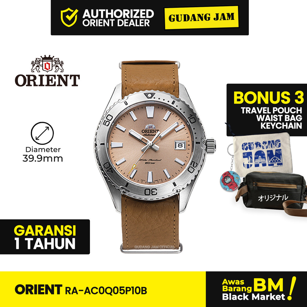 Jam Tangan Pria Orient RA-AC0Q05P RA-AC0Q05P10B Mako 40 Automatic Sapphire
