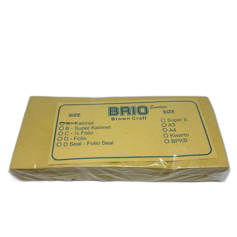 

[LW] Amplop Gaji Coklat Brio Tanpa Seal Ukuran Kabinet Isi 100 Lembar