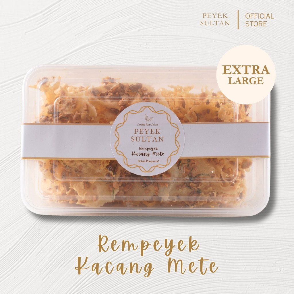 

PEYEK SULTAN - Rempeyek Kacang Mete (Box - XL)