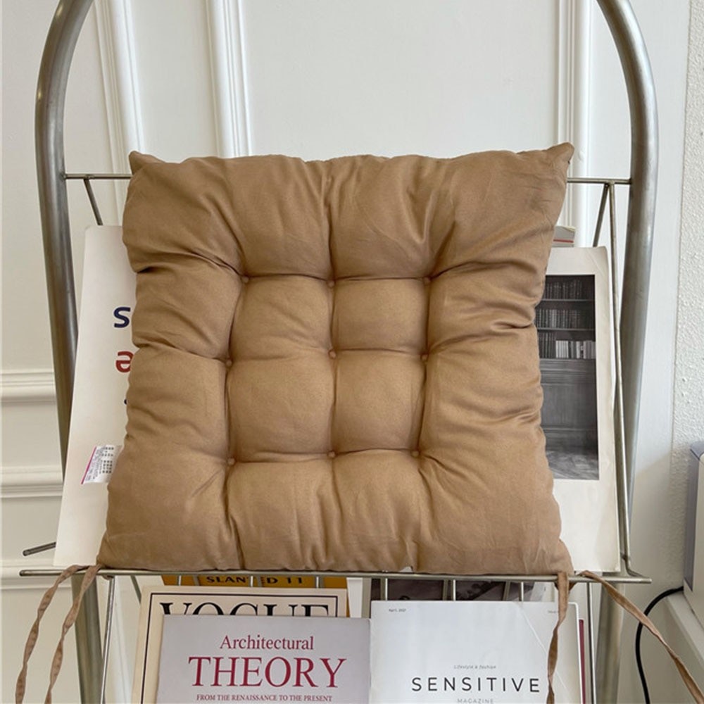 

Linen Cushion Pearl Cotton Square Stool Backrest Pillow Home Office Computer Chair Protective Mat Seat Pad Buttocks Chair Mat