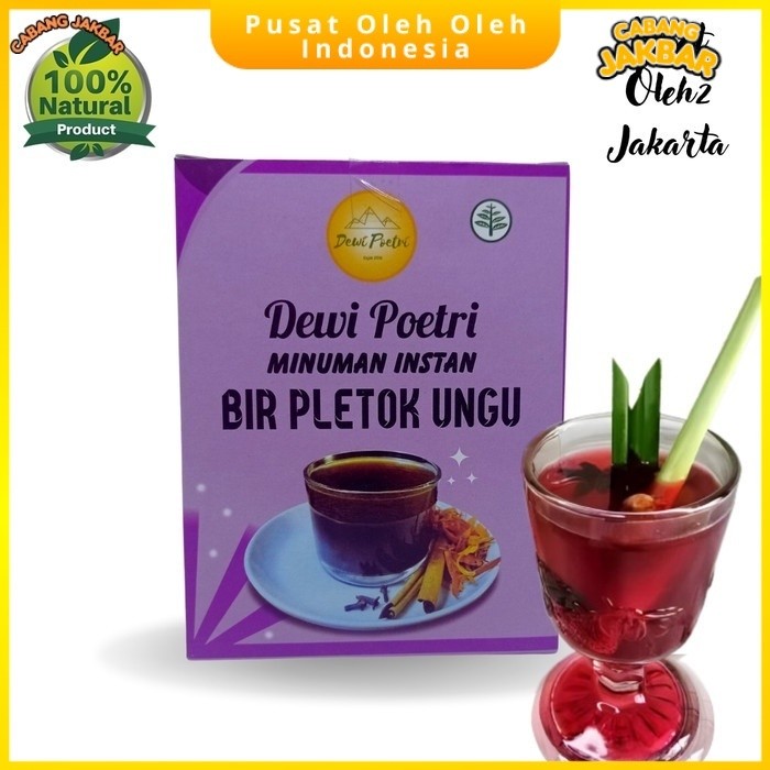 Bir Pletok Ungu Instan Dewi Poetri Khas Oleh Oleh Betawi Jakarta Bubuk Rempah