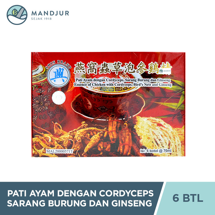 Pati Ayam dengan Cordyceps, Sarang burung dan Ginseng