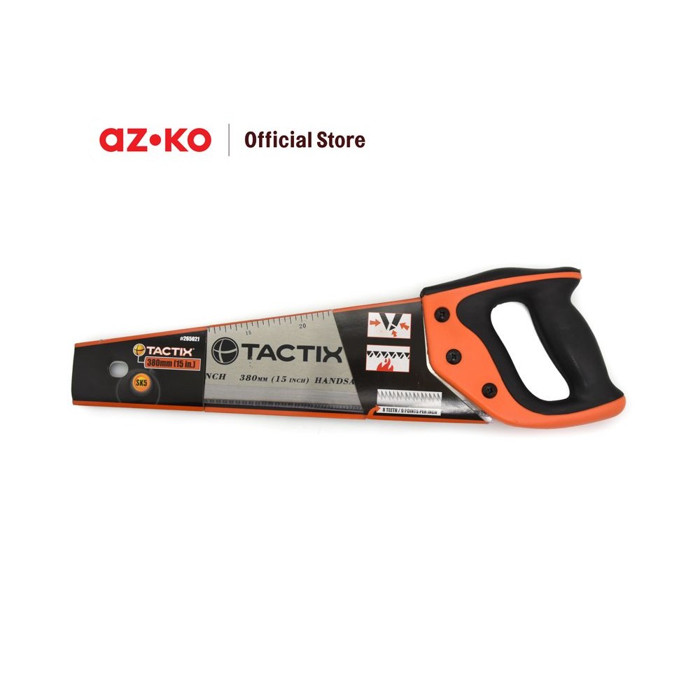 AZKO Tactix Gergaji Tangan 38 cm Hand Saw Alat Potong Kayu Wood Cutting Tools Perlengkapan Alat Tuka