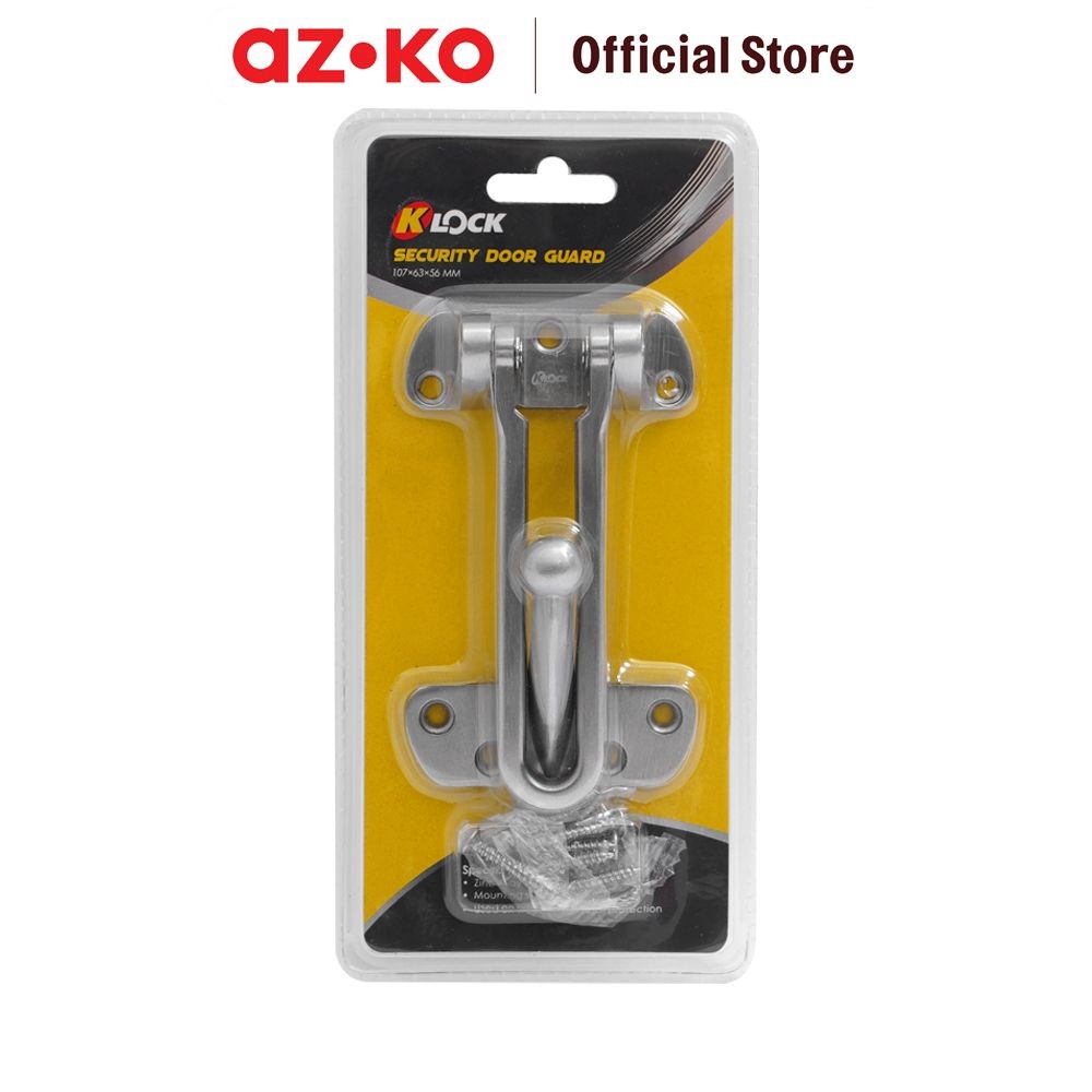 AZKO K-Lock Gerendel Pintu Lipat 10.7 X 6.3 cm Security Door Chain Grendel Pengunci Pintu Tambahan A