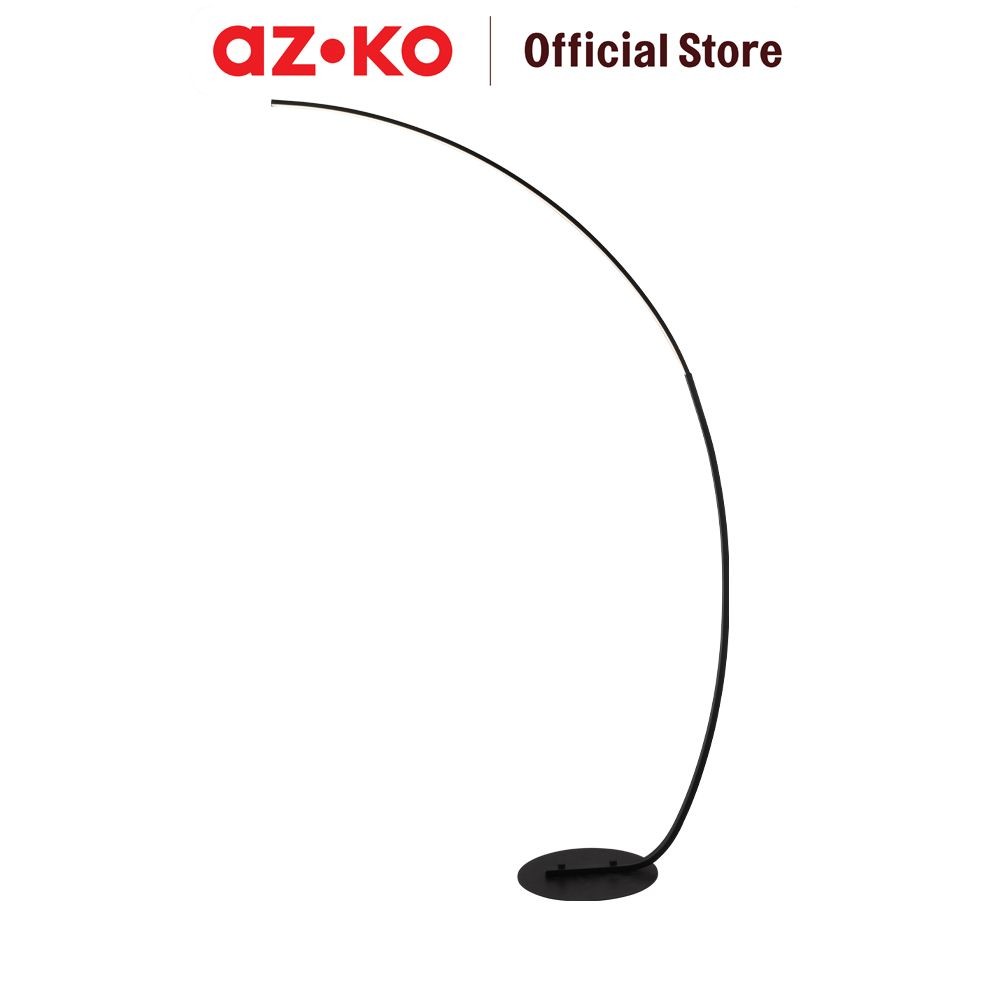 AZKO Eglare Arco Lampu Lantai Led 24 watt Warm White Round - Hitam Standing Floor Light Lampu Tiang 