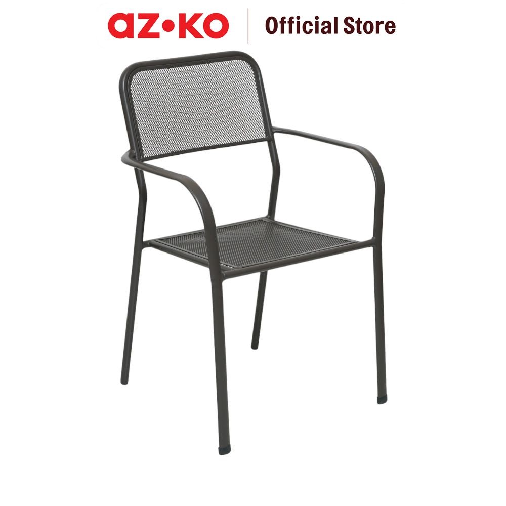 AZKO Soleil Clinton Kursi Teras - Cokelat Sandy Coffee Balcony Chair Kursi Outdoor Serbaguna Furnitu