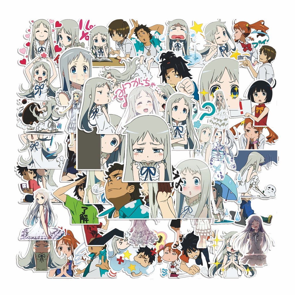 

COD 50 Pcs Stiker Anohana The Flower We Saw That Day Lucu Anti Air Untuk Dekorasi Notebook Sepeda Skateboard Handphone DIY