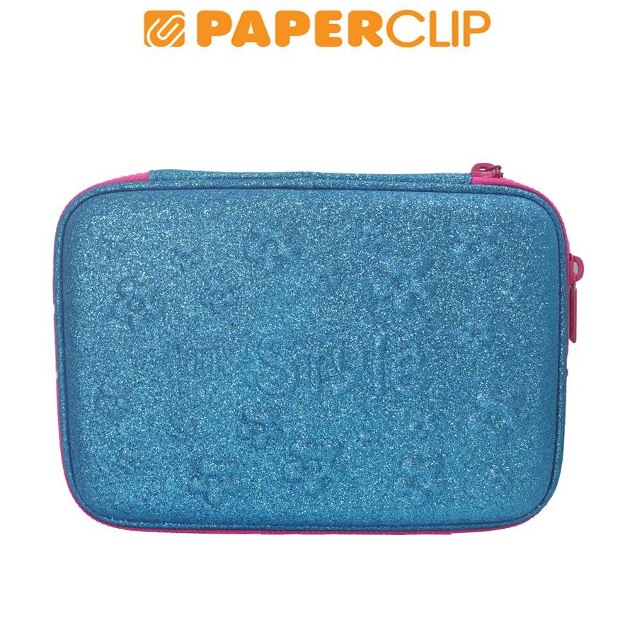 

TEMPAT PENSIL / PEN CASE KAIN HARD CASE MY STYLE TM2170 FLOWER GILTER BLUE