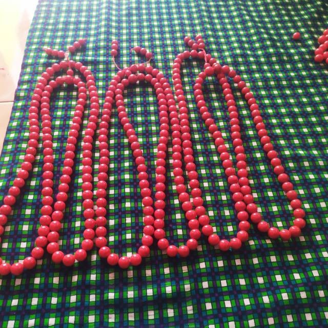 Tasbih Red Coral Marjan BUDHA dim 8 9 10 mm Asli BATU KARANG Original