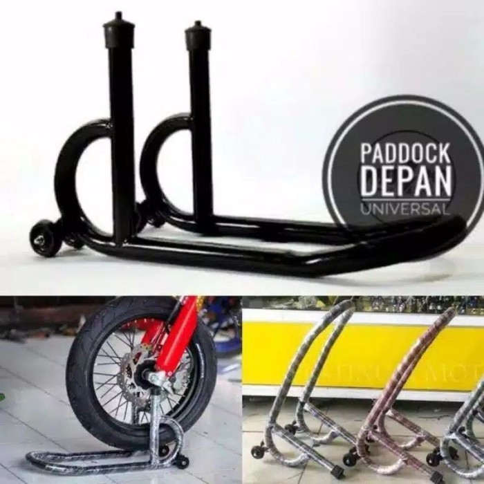 Pedok Motor Standar Pedok Motor bulat Ninja250,R25,Cbr250,R15,Cbr150r - Pedok Depan, Hitam