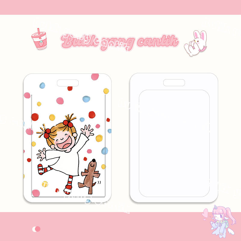 

ID CARD HOLDER,Tempat kartu gadis kecil dan anjing yang lucu, cocok untuk kantor/sekolah, kartu pelajar/kartu transportasi, kartu akses, KTP, Flazz, kartu kredit elektronik, uang elektronik.