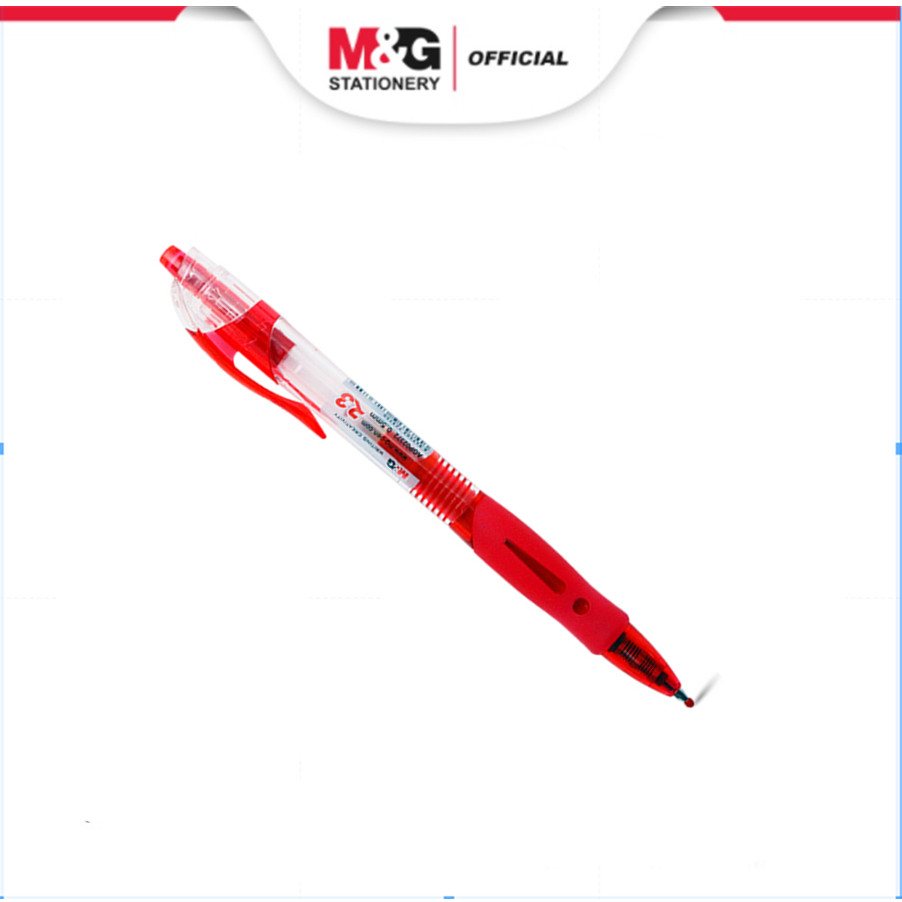 

M&G Retractable Gel Pen Black Blue Red 0.5mm Comfort rubber grip