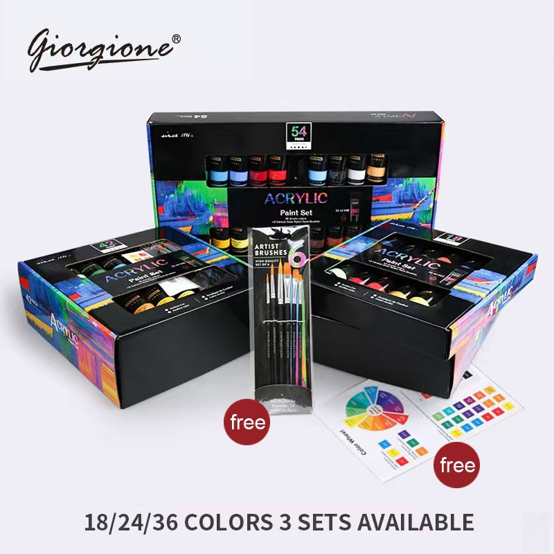 

BOBOMARTS GIORGIONE G-AC-35 PIGMEN SET PAINT SET CAT ACRYLIC 12/24/36 WARNA