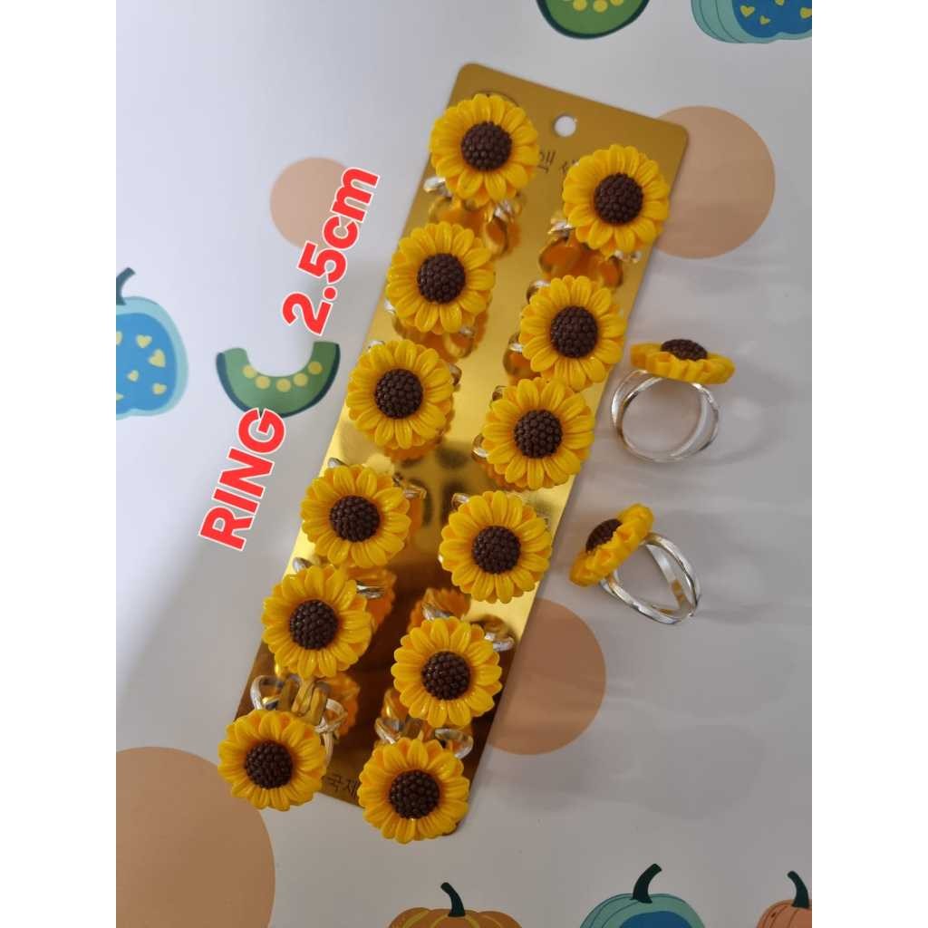 LUSINAN RING HIJAB BUNGA MATAHARI ring hijab korea ring hijab estetik