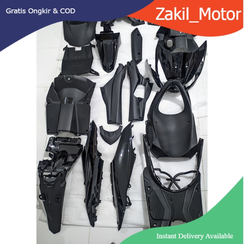 Full Body Beat FI CBS K25 2012 2013 2014 Hitam WIN | complete set bodi kasar halus motor honda injek