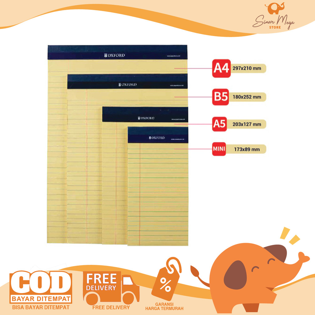 

OXFORD Pro-Pad Plus Legal Pad - Notepad 50 Lembar Murah