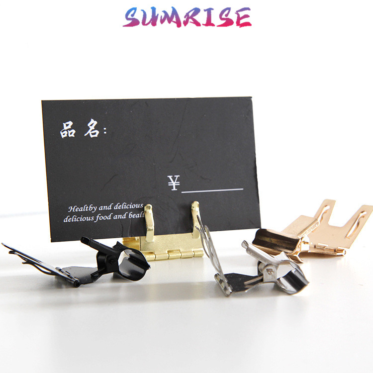

3pcs Jepitan Promo Jepitan Harga Penjepit Label Papan Tag Hanger Logam Stand Holder Penjepit Label Harga Promo