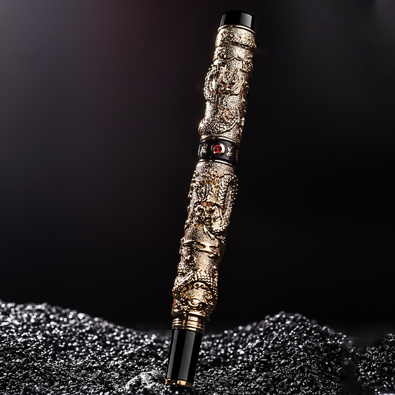 

Luxury High Quality JinHao Dragon Fountain Pen Vintage Ink Pens for Writing Office Supplies Stationery Gift caneta tinteiro