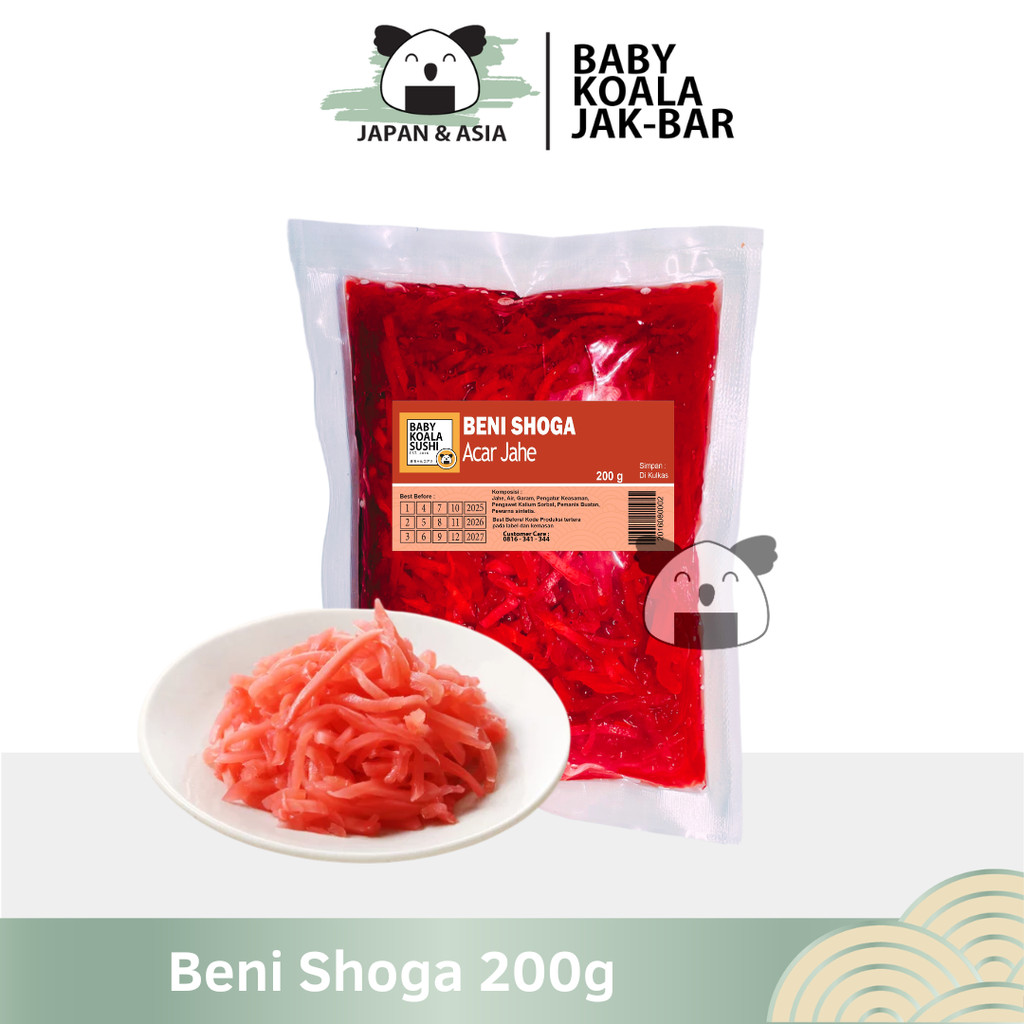 

BENI SHOGA Acar Jahe Asin 200 g Halal │ Benisoga Import Benishoga Bukan Gary/Gari Pink - BKJ