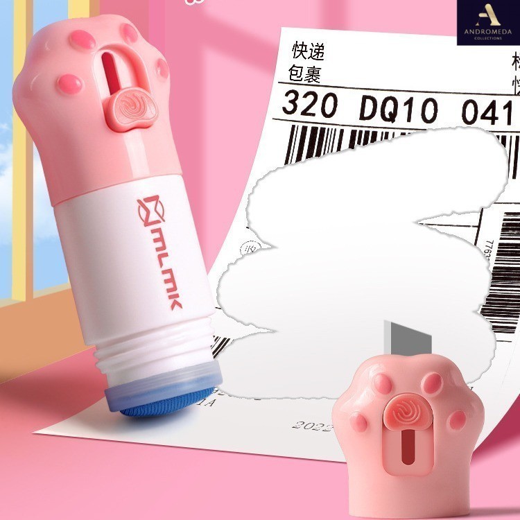 

K4232 INFORMATION REMOVER Pemotong tanda terima penghapus informasi Pembuka Paket Mini 2 in 1 cutter paw cairan penghapus kertas thermal OISHIISHOP