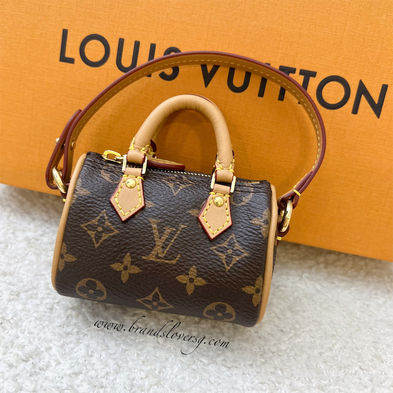 (Brand new) LV Micro Speedy Bag Charm in Monogram Canvas and GHW