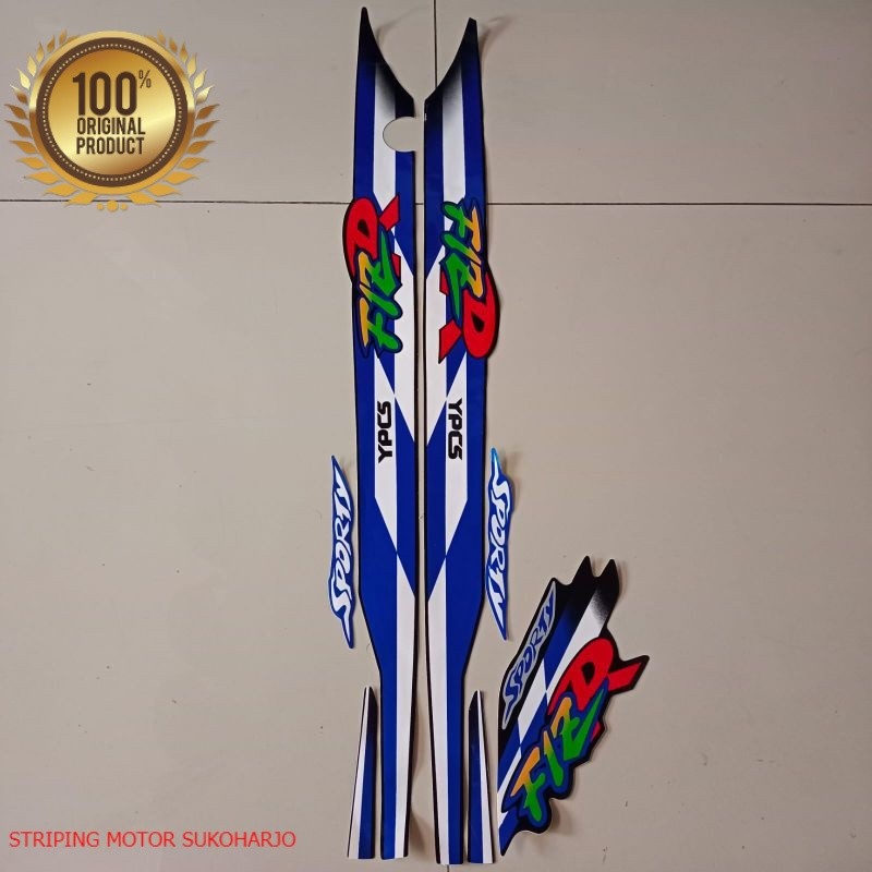 (ORI) striping yamaha fizr fiz r 1995 1996 sporty biru  kualitas original