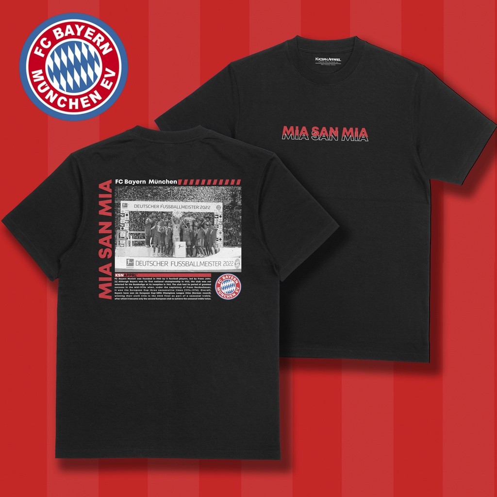 Kaos Bayern Munchen "Bayern Munchen Streetwear" - Kaos Fans Bayer Munchen/Kaos Sepak Bola/Jersey Bay