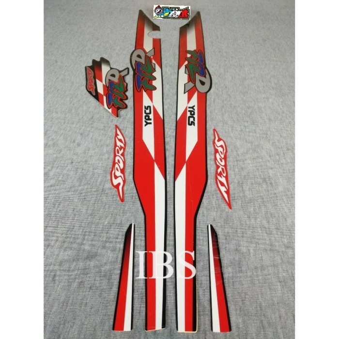 STIKER STRIPING FIZ R FIZR HITAM MERAH 1997