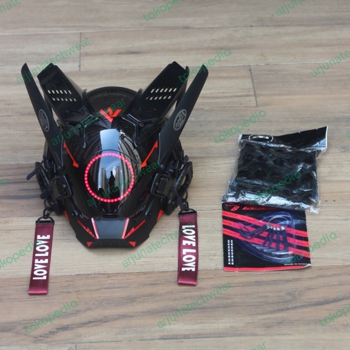 diy cyberpunk mask cosplay v6 - Merah
