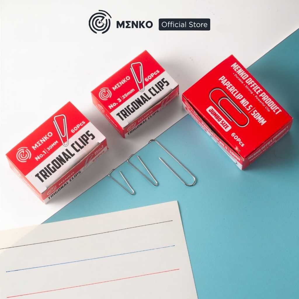 

MENKO Paper Clip / Klip Kertas / Trigonal Paper Clip / Klip Kertas Segitiga / Penjepit Kertas MENKO