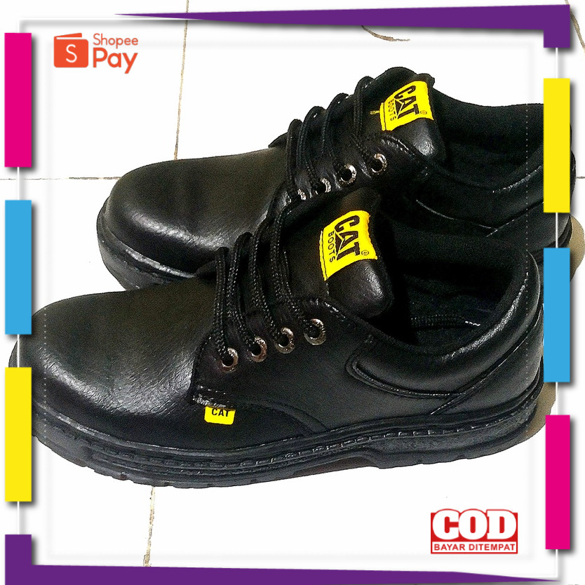 [PREMIUM ORIGINAL] sepatu safety pria pendek ujung besi sepatu kerja lapangan