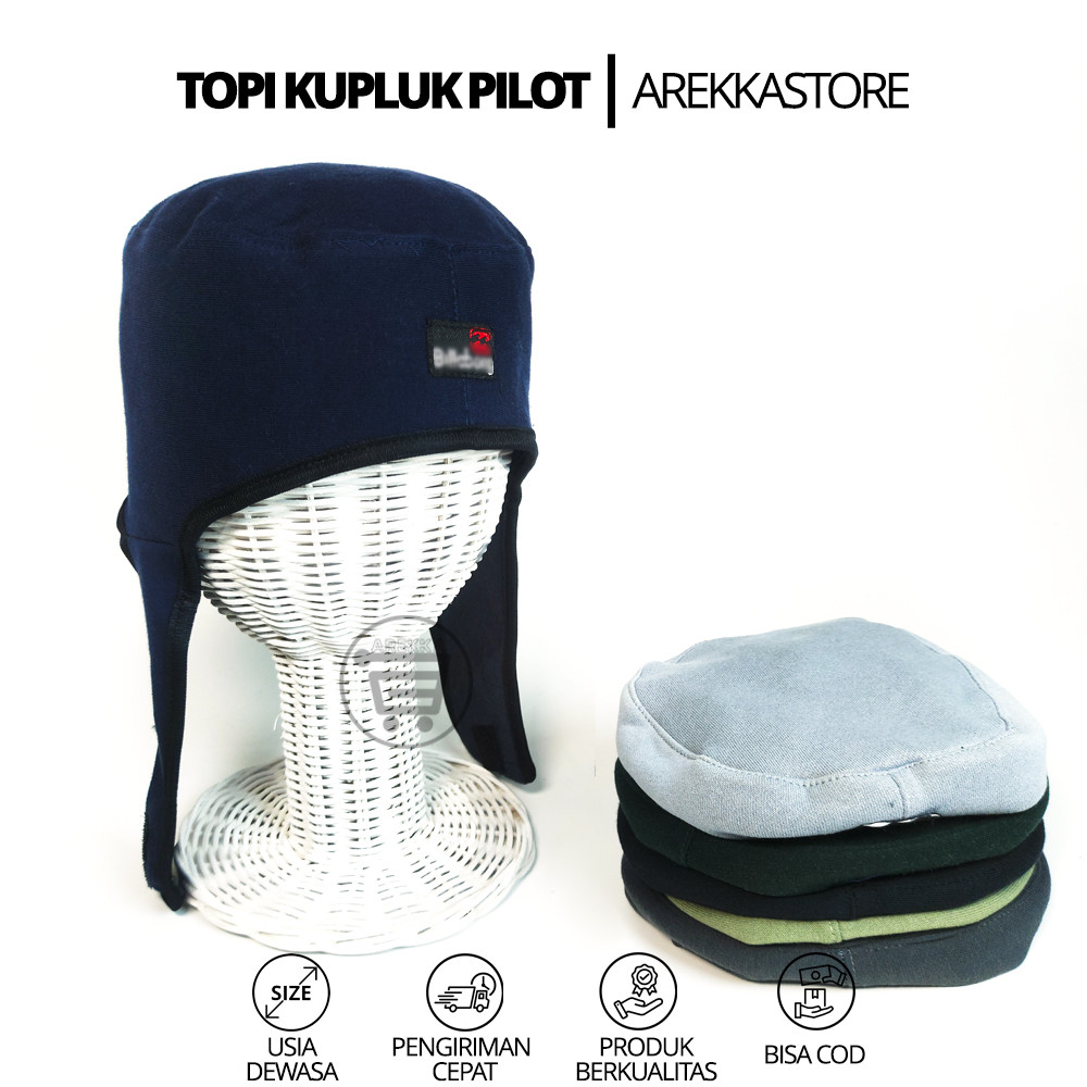 Kupluk Topi Pilot Ukuran All Size Dewasa Pelapis Helm Beanie Hat