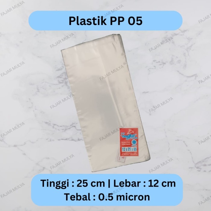 Fajar Mulya - Plastik PP Bening (12 x 25 x 05) - 1 Pack