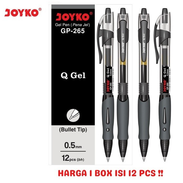 

TERBARU Gel Pen / Pulpen / Pena Joyko GP-265 / Q Gel / 0.5 mm - Hitam