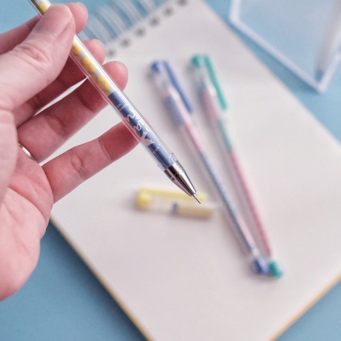 

Pulpen / Pena / Pen Gel Impor Motif Fancy Warna Warni