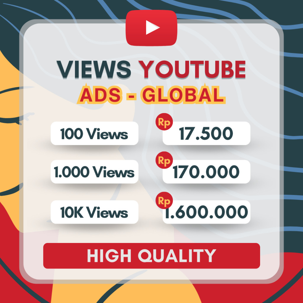 Views Youtube Ads Global Premium - View HIGH QUALITY