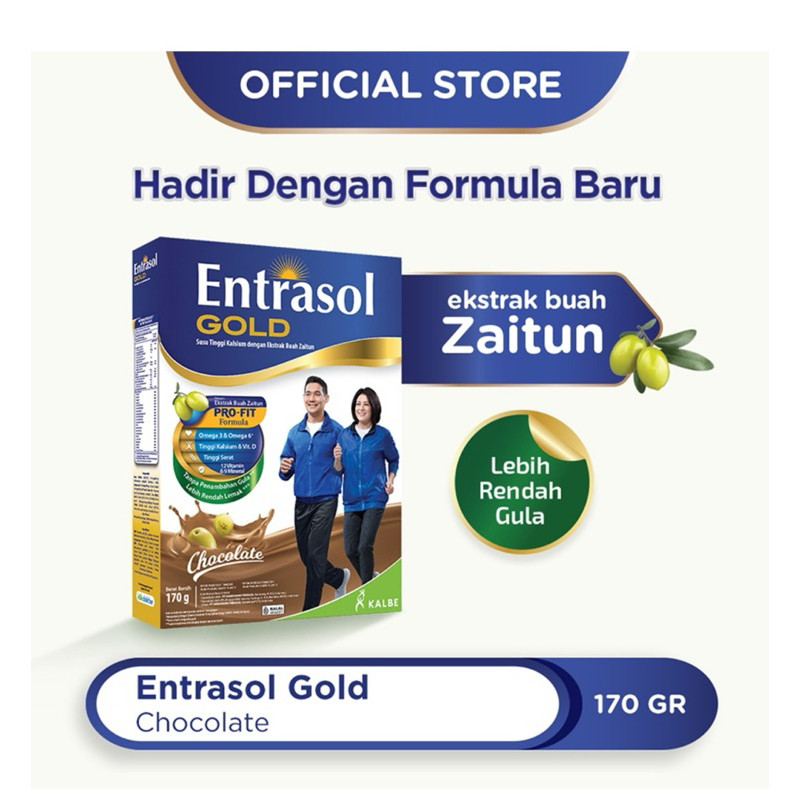 

Entrasol Gold Susu bubuk vanila coklat 2x300gr new