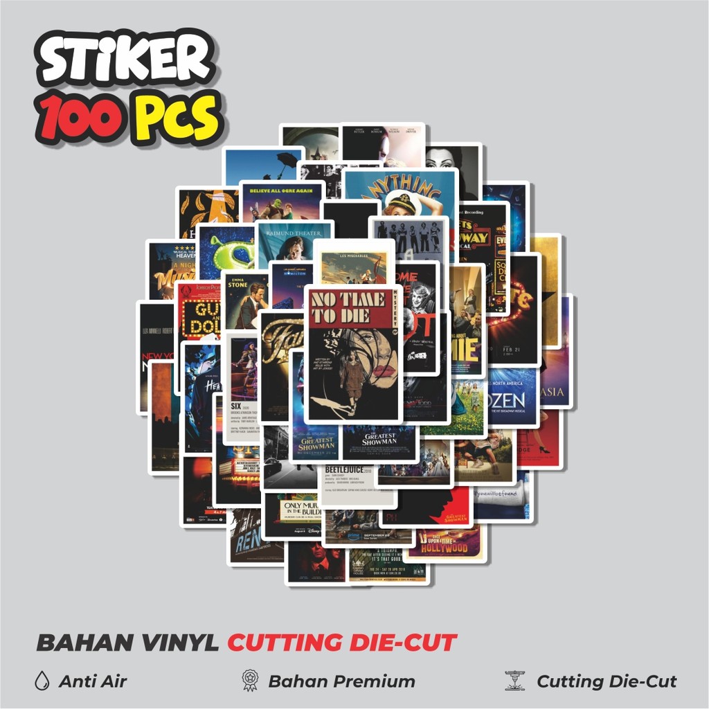 

Terbaru! 50 pcs Stiker Poster Film & Album Musikal Dekorasi Lucu Kreatif untuk Notebook, Skateboard, HP