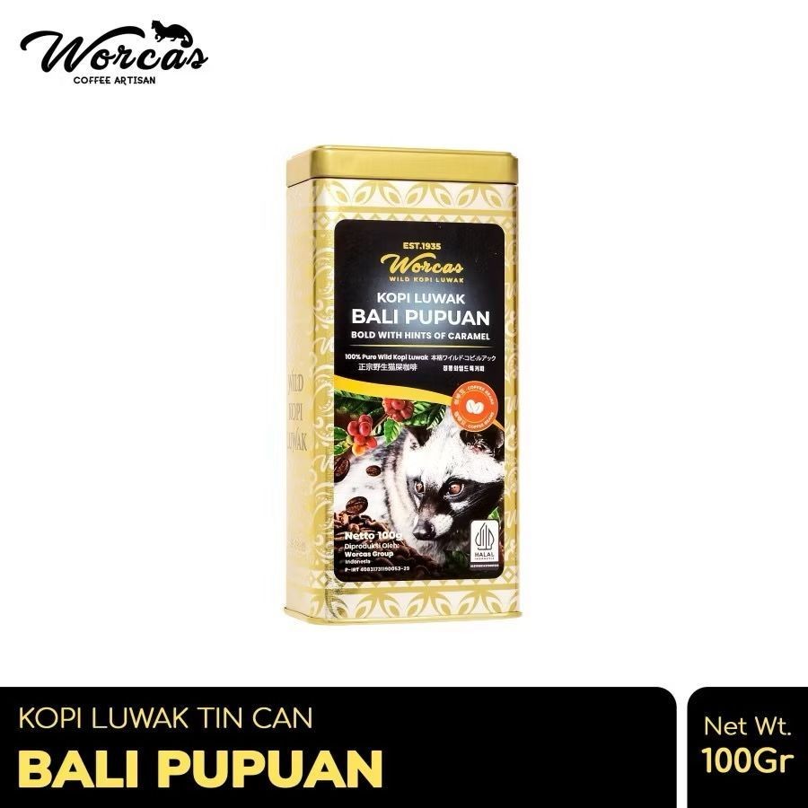 

WORCAS Kopi Luwak Bali Pupuan 100gr Tin Can