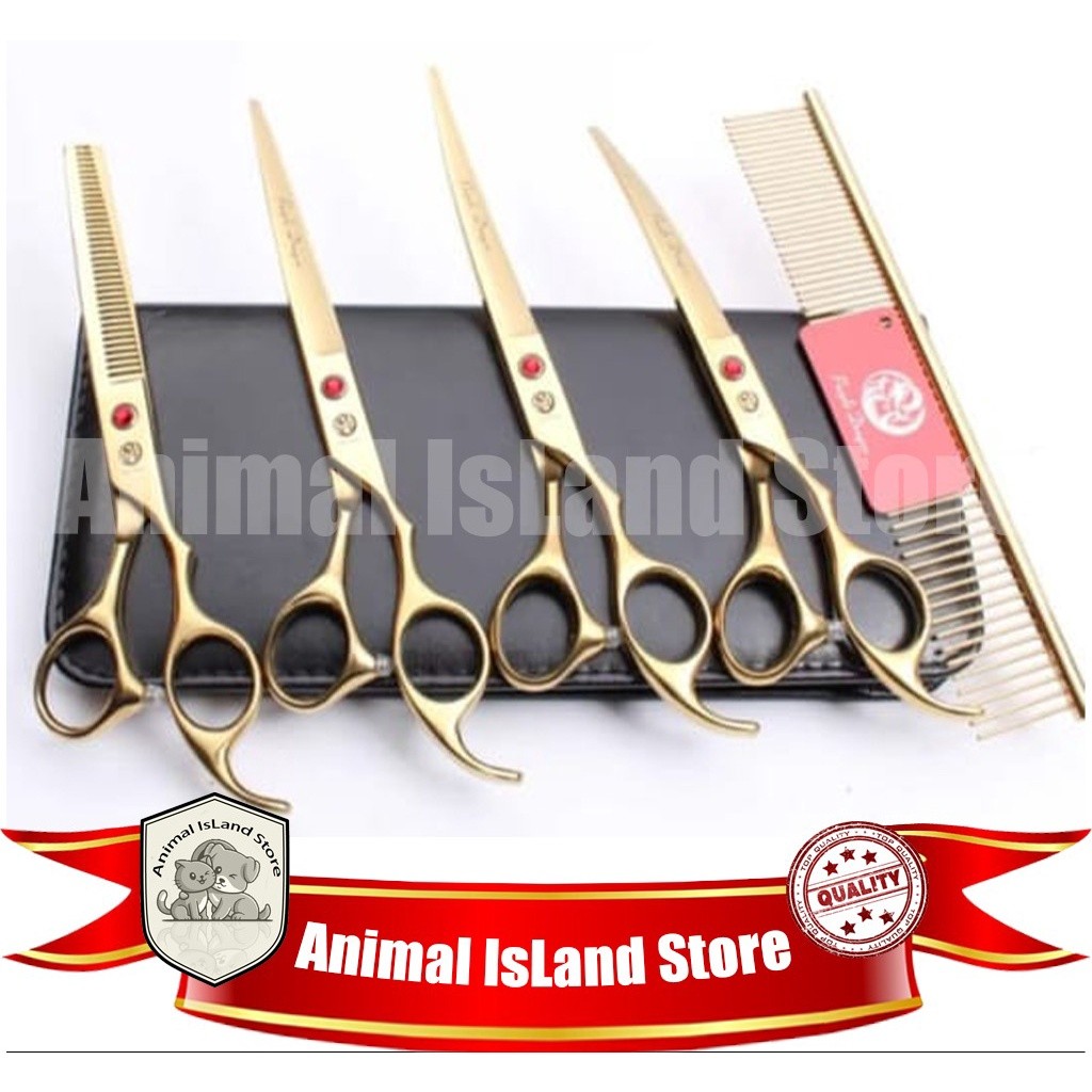 Purple Dragon Grooming Set - Pet Dog Scissors Clipper Gunting Anjing