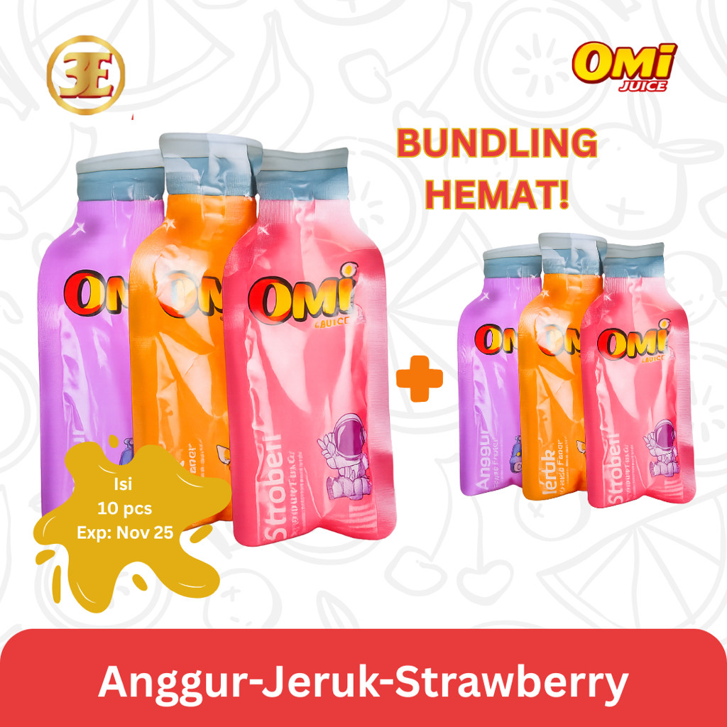 

Bundling Hemat Omi Juice Buy 1 Get 1 Minuman/Jelly/Jeli/Ager Rasa Buah/Kemasan Soft Pack