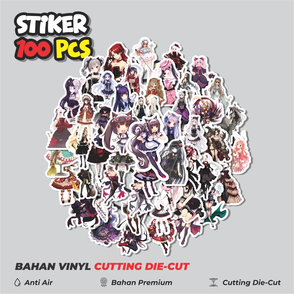 

Terbaru! 50 pcs Stiker Anime Lolita Girls Dekorasi Lucu Kreatif untuk Notebook, Skateboard, HP