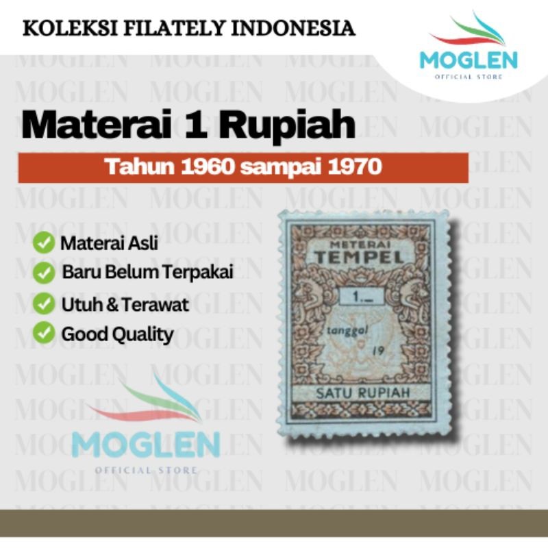 

Materai 1 Rupiah Tahun 1960 1961 1962 1963 1964 1965 1966 1967 1968 1969 1970 Perangko Matrai Tempel Original Termurah