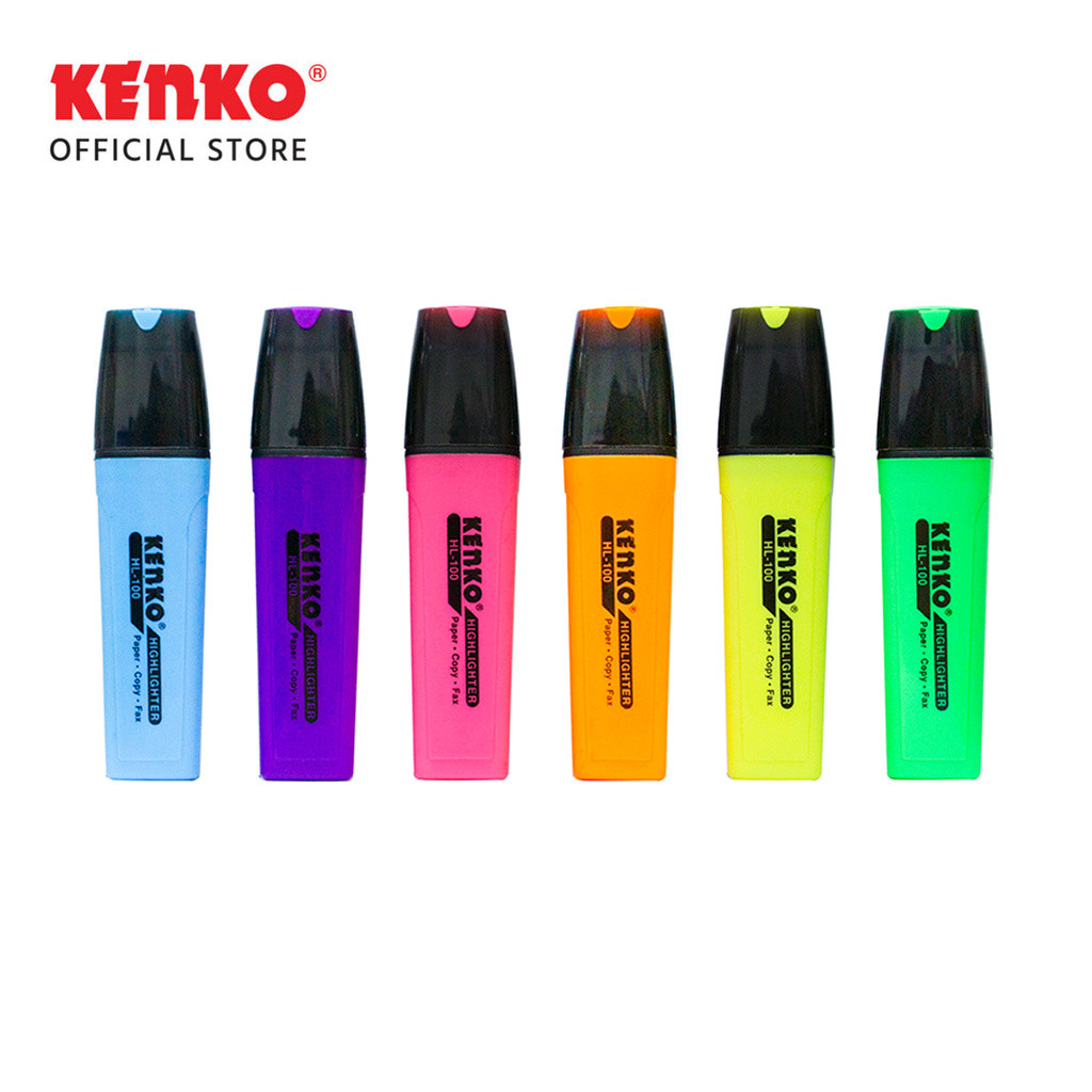 

SOS Highlighter KENKO HL-100 (10pc) / Fluorescent Pen / Highlighter Pen/Pen Penanda Warna
