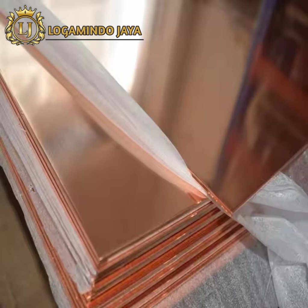 Plat Tembaga 0.5mm 1x2 Meter tembaga murni lembaran import
